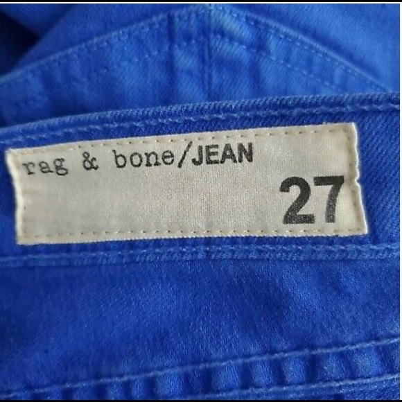 Rag & Bone Skinny Jeans Royal Blue Size 27 - Picture 9 of 9